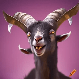 A.I. image generated from text of an abstract goat named Wonky