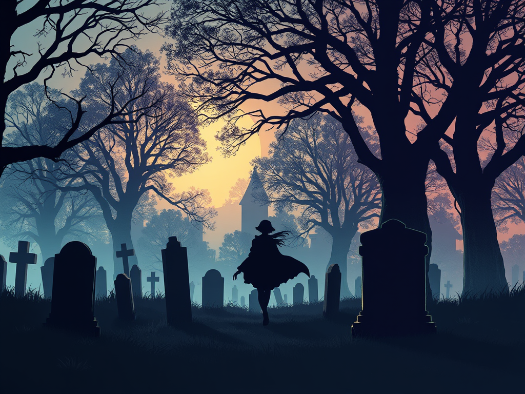 A.I. image generated from whistling past the cemetery prompt
